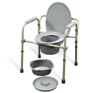 Chaise d'aisance avec roues et bras escamotable 17 - 21 - Ultra Médic